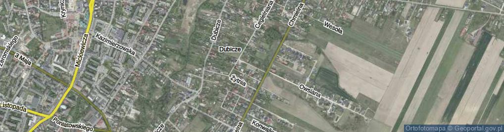 Zdjęcie satelitarne Wiśniowa ul.